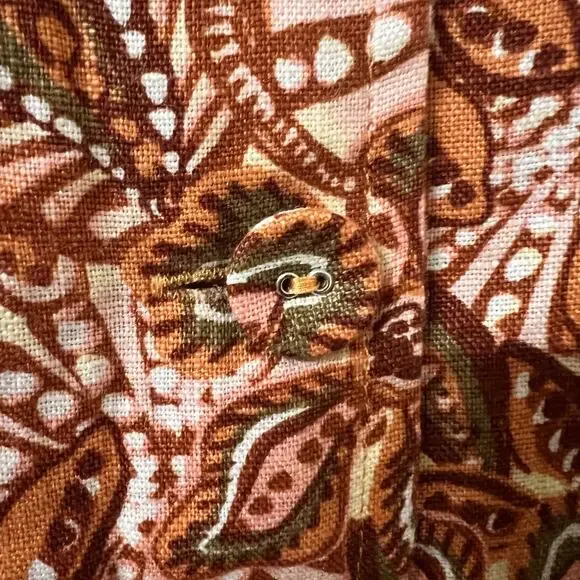 Garnet Hill Vale Linen Paisley Floral Tank Dress Size 12 - Picture 6 of 10